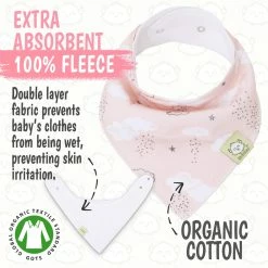 BargainJunkie New KeaBabies 8 Pack Of Organic Cotton Bandana Bibs, Sweet Charm