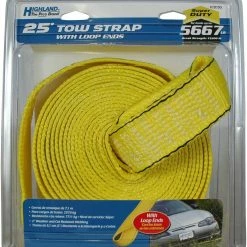 BargainJunkie Tools & Auto Highland 25' 5667 Lb Tow Strap With Loop Ends