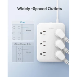 BargainJunkie New WEMISS Surge Protector Power Strip With 6 AC Outlets And 3 USB Ports