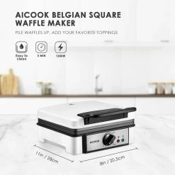 BargainJunkie AICOOK SW-2029 Belgian Waffle Maker New