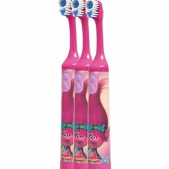 BargainJunkie Colgate Kids Battery Powered Toothbrush, DreamWorks Trolls 3 Pack New