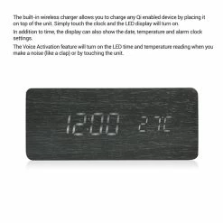 BargainJunkie CJ Tech Wireless Phone Charging LED Alarm Clock