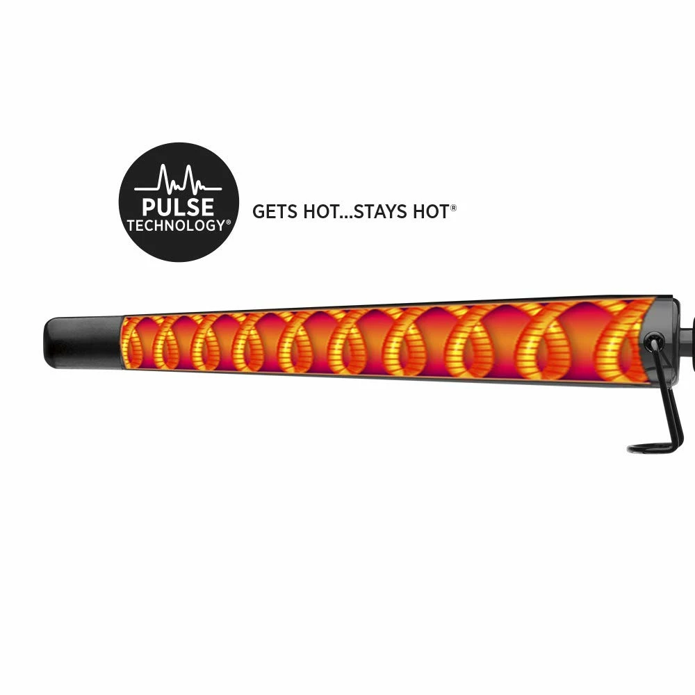 BargainJunkie Hot Tools Black Ice 1.25" Salon Tapered Curling Iron New