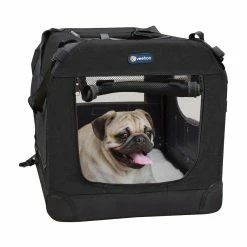 BargainJunkie Veehoo Black Folding Soft Dog Crate, XL