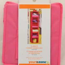 BargainJunkie Your Zone Jr. 6-Shelf Closet Organizer, Pink Home & Garden