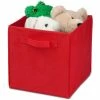 BargainJunkie Honey Can Do SFT-01764 Kids Storage Bins, Soft And Foldable Organizers, Red New