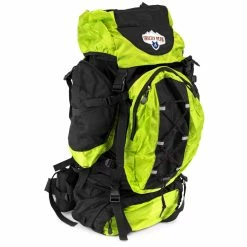 BargainJunkie New Grizzly Peak 70L Internal Frame Hiking Backpack, Lime Green