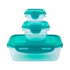 BargainJunkie Starfrit Lock & Lock 6 PC Lunch Kit With Color Lids, Blue Just 5 Bucks