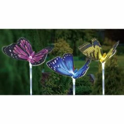 BargainJunkie New 4-Pack Solar Butterfly Stick Lights With Lighted Stems