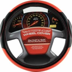 BargainJunkie New Pilot Steering Wheel Cover, Red