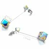 BargainJunkie 1.7" Cube Drop Earrings Made With Swarovski Crystals