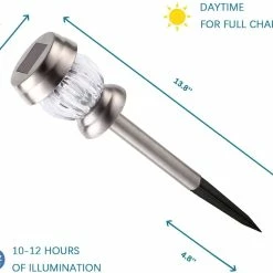 BargainJunkie Gigalumi Solar Pathway Lights, 4 Pack