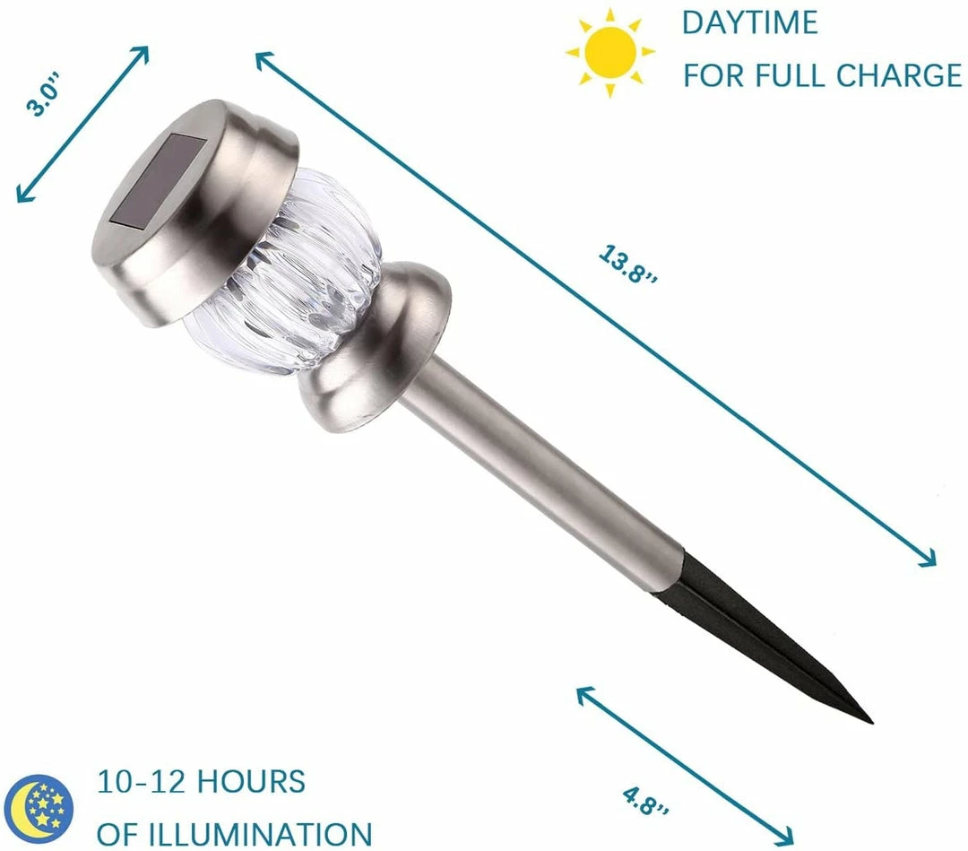 BargainJunkie Gigalumi Solar Pathway Lights, 4 Pack