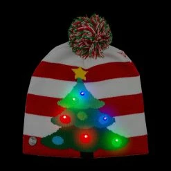 BargainJunkie New Festive Light Up LED Christmas Knit Hat