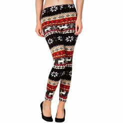 BargainJunkie New Fleece Lined Christmas Leggings