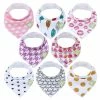 BargainJunkie KeaBabies 8 Pack Of Organic Cotton Bandana Bibs, Bold Bravery New