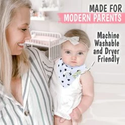 BargainJunkie KeaBabies 8 Pack Of Organic Cotton Bandana Bibs, Bold Bravery New