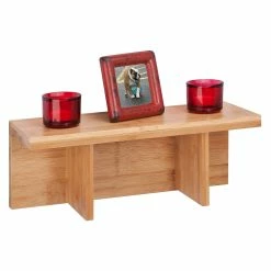 BargainJunkie Honey Can Do Reversible Wall Shelf, Bamboo
