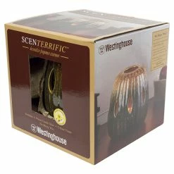 BargainJunkie Scenterrific Warmer, Round Pot, Tan & Green W/Vanilla Scented Disk Home & Garden