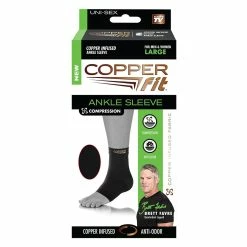 BargainJunkie Copper Fit Ankle Compression Sleeve, Large