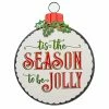BargainJunkie New Jumbo 27 Inch Tis The Season To Be Jolly Metal Christmas Bulb