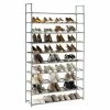 BargainJunkie 10 Tier Shoe Rack, Grey New