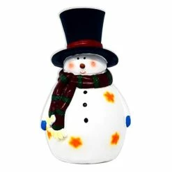 BargainJunkie 14.5" Standing Snowman Statue Christmas Decor New