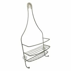 BargainJunkie New Homz Shower Caddy, Satin Nickel