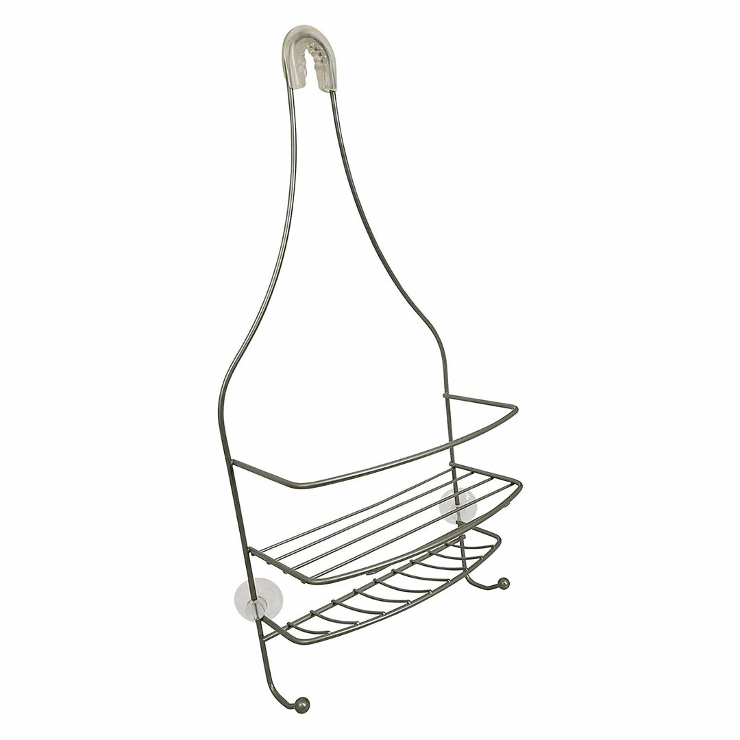BargainJunkie New Homz Shower Caddy, Satin Nickel