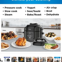 BargainJunkie Ninja Foodi OP305 6.5 Qt TenderCrisp Pressure Cooker, Refurbished New