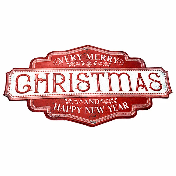 BargainJunkie New 22" Hangable Metal Christmas Sign
