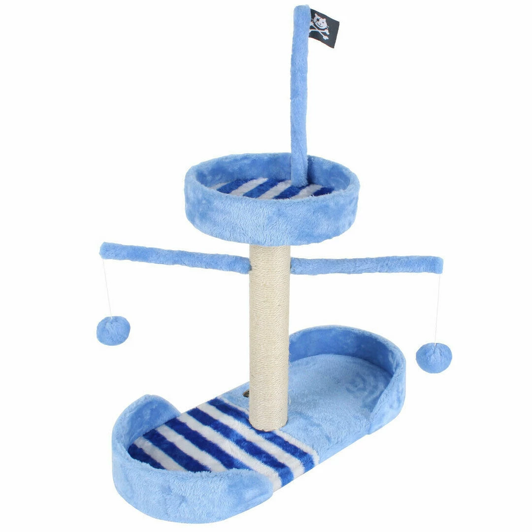 BargainJunkie Cupets 28.7 Inch Pirate Ship Cat Tower With Scratching Post New