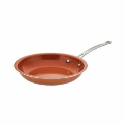 BargainJunkie New 10” Round Non-Stick Ceramic Copper Pan
