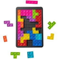 BargainJunkie Building Block Sensory Fidget Puzzle Game For Kids & Adults, 3 Pack New