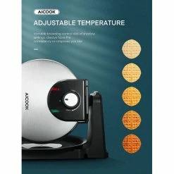 BargainJunkie New AICOOK Rotating Belgian Waffle Maker