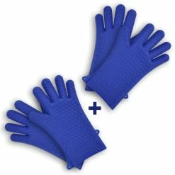 BargainJunkie Eurow Cooking & Grilling Silicone Heat Resistant Gloves, 2 Pack New