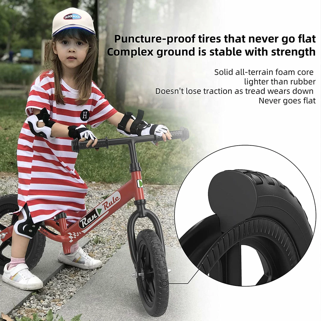 BargainJunkie New Ran Rule Kid's Balance Bike, Red