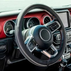 BargainJunkie Automio 15" Steering Wheel Cover, Black