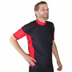 BargainJunkie New Sun Protection Zone Men's Short Sleeve Rash Guard Shirt