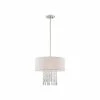 BargainJunkie New Catalina Creswell Pleated Fabric Pendant Light With Crystal Beads