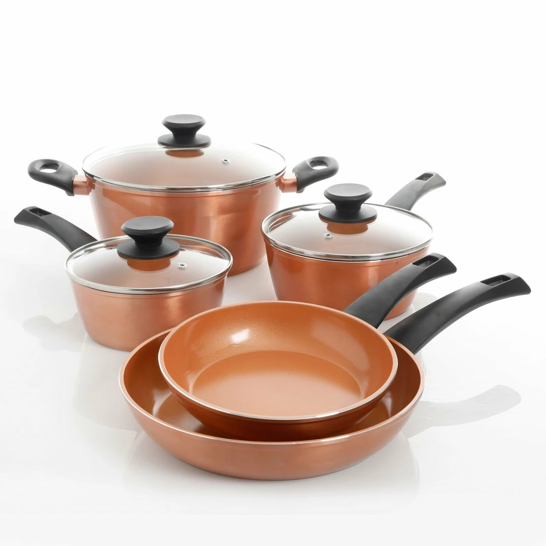 BargainJunkie Sunbeam Larson 7 Piece Cookware Set, Copper