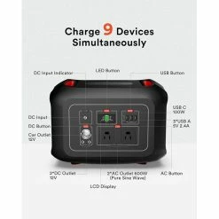 BargainJunkie Milin 600W/622Wh Portable Power Station New