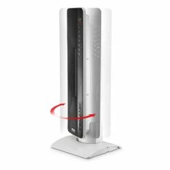 BargainJunkie Delonghi White Oscillatiing Instant Ceramic Tower Heater With Remote, Refurbished