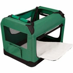 BargainJunkie Veehoo Green Folding Soft Dog Crate, XXXL