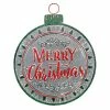 BargainJunkie New 18 Inch Gray Merry Christmas Metal Bulb
