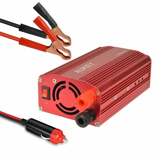 BargainJunkie Aukey PA-V17 300W DC To AC Car Power Inverter, Dual USB Ports & AC Outlets New