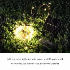 BargainJunkie 33ft Outdoor Solar String Lights, 2 Pack