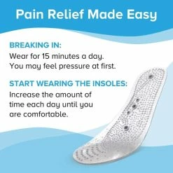 BargainJunkie Mindinsole Reflexology Insole For Foot Tension And Pain Relief, 2 Pack New