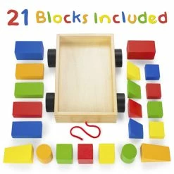 BargainJunkie Brybelly Take-A-Long Building Block Wagon New