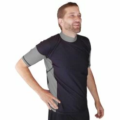 BargainJunkie New Sun Protection Zone Men's Short Sleeve Rash Guard Shirt